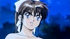 Seductive naked brunette babe with nice boobs fucked from behind