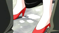 Naughty hentai babes groped in the public place