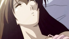 Passionate brunette babe gets creamed in her trimmed pussy