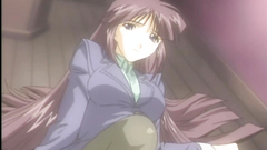 Long-haired busty babe screams loud while gets nailed