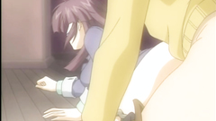 Long-haired busty babe screams loud while gets nailed