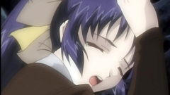 Busty brunette hentai chick gets fucked in different positions