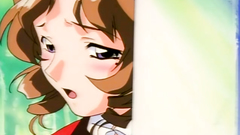 Brown-haired and redhead cutie in hentai sex video