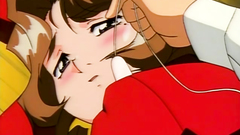 Brown-haired and redhead cutie in hentai sex video