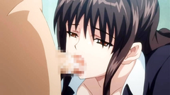 Seductive brunette secreatry gets filled with cum