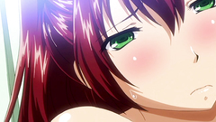 Busty redhead teen seduced in the pool - hentai porn video