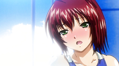 Busty redhead teen seduced in the pool - hentai porn video