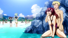 Hardcore outdoor fuck for a busty teens on the beach