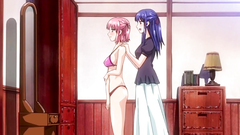 Pink-haired innocent teen first time gives blowjob