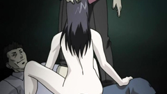 Black-haired babe rides cock in a cowgirl position