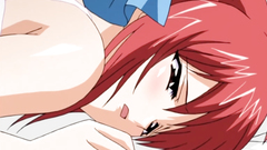 Young redhead babe in stockings creampied in her shaved pussy