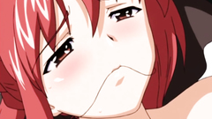 Young redhead babe in stockings creampied in her shaved pussy