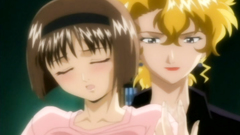 Young hentai chicks practice in cock-sucking process