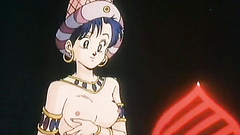 Naked brunette teen watching erotic dreams in hentai toon