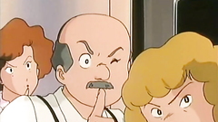 Naked brunette teen watching erotic dreams in hentai toon