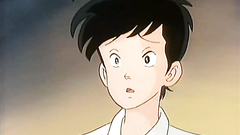 Naked brunette teen watching erotic dreams in hentai toon