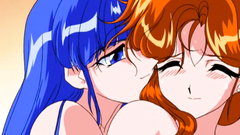 Young and seductive long-haired babes play some lesbian games