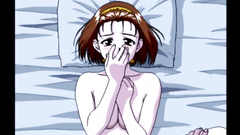 Naked young babe with perfect tits gets fucked at night