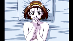 Naked young babe with perfect tits gets fucked at night