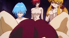 Nice lesbian kinky games with four lovely naked babes