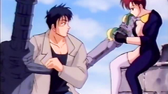 Sexy young blone babe in action hentai cartoon