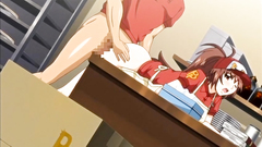 Big titted pizza girl creampied on the food counter