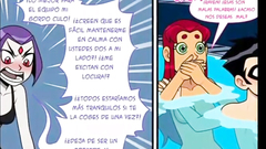 Teen Titans - Robin fucks Starfire X Raven group sex