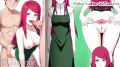 Naruto Hentai - Kushina Uzumaki Naruto's Mom is Bibtits BlowJob Skill Top One