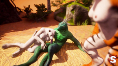 Furry girls fuck lizard man in hardcore Wild Life sex