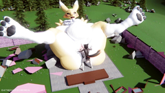 Renamon and Aak having fun