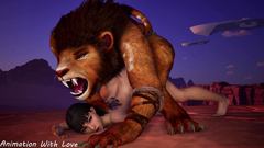 BEAUTIFUL FURRY SEX OF A TIGER AND A GORGEOUS GIRL