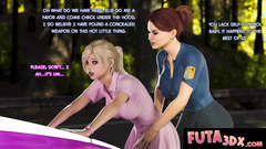 Futa3DX - Big Dicked Futa Cop Shoves Her Cock In Tight Pussy COMIC