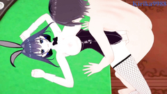 Ouro Kronii (Bunny Girl) and I have intense sex in the casino. - Hololive VTuber Hentai