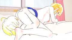 Lumine and Aether have Deep Sex in the Bedroom - Genshin Impact Hentai