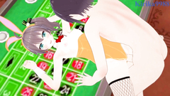 Natsuiro Matsuri (Bunny Girl) and I have intense sex in the casino. - Hololive VTuber Hentai