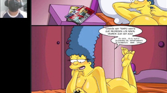 Marge Simpsons Recibe Doble Penetracion Mientras su Esposo no Está en Casa