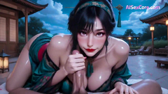 Curvy Babe With Big Ass Creates a Slow Burning Midnight Sex Vibe Under Moonlight (AI)