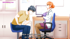 Busty MILF doctor helps shy boy give his first cum sample (EXCLUSIVE)