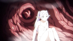 A Short Detour: Frieren takes raw tentacle DP & x-ray creampie inside the den