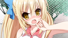 Adorable blonde teen babe has really big and sexy boobs