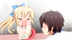 Adorable blonde teen babe has really big and sexy boobs