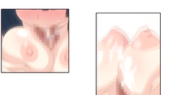 Barely legal black-haired babe with huge tits plays with a cock