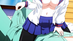 Barely legal gal plays with massive erection