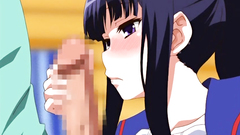 Barely legal gal plays with massive erection