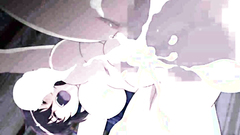 Sexy black-haired babe takes hard cock deep in her shaved pussy