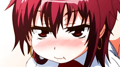 Short-haired sexy redhead babe  deepthroats nice shaft