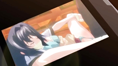 Beautiful long-haired schoolgirl looks very hot in this sex toon