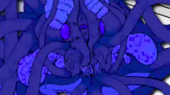 Busty babe in Sailor Moon's outfit attacked by tentacles