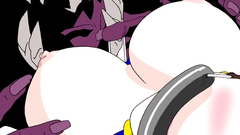 Cruel monster fucks big titted bondaged babe