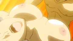 Long-haired brunette with nice boobs has some fun